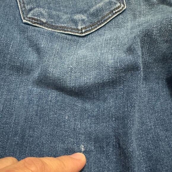 Flying Monkey Side Stripe Mid-Rise Blue Ankle Skinny Jeans Women's Size 25 - Picture 6 of 7